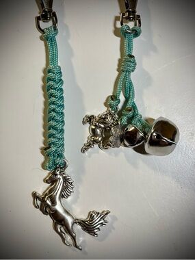 Teal Horse Charms Clip-On Accessory